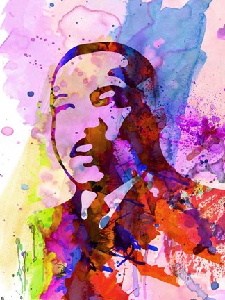 Framed Martin Luther King Watercolor Print