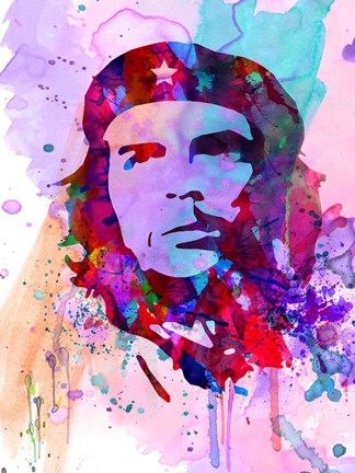 Framed Che Guevara Watercolor 2 Print