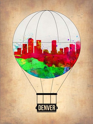 Framed Denver  Air Balloon Print