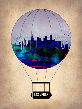 Framed Las Vegas Air Balloon Print