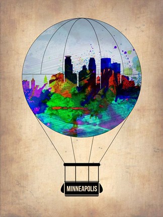 Framed Minneapolis Air Balloon Print