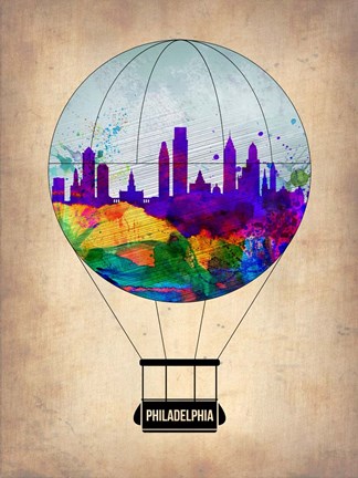 Framed Philadelphia Air Balloon Print