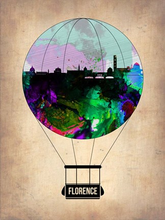 Framed Florence Air Balloon Print