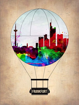 Framed Frankfurt Air Balloon Print