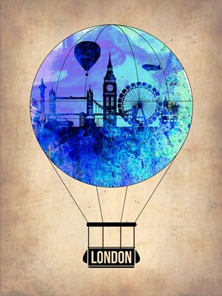 Framed London Air Balloon Print