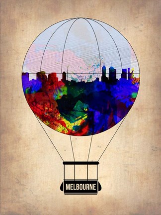 Framed Melbourne Air Balloon Print