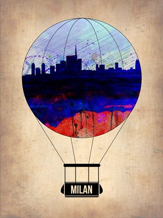 Framed Milan Air Balloon Print