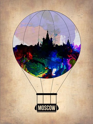 Framed Moscow Air Balloon Print
