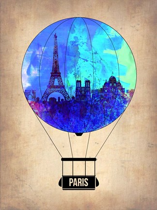 Framed Paris Air Balloon Print