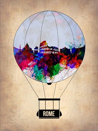 Framed Rome Air Balloon Print