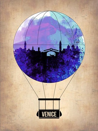 Framed Venice Air Balloon Print
