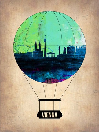 Framed Vienna Air Balloon Print