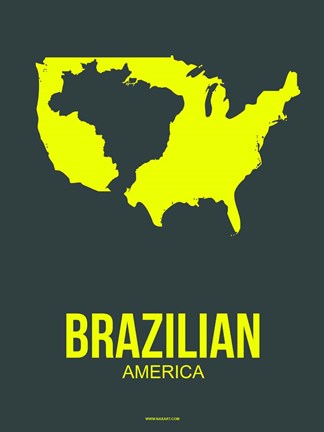 Framed Brazilian America 2 Print