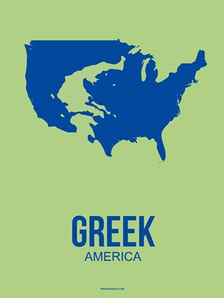 Framed Greek America 2 Print