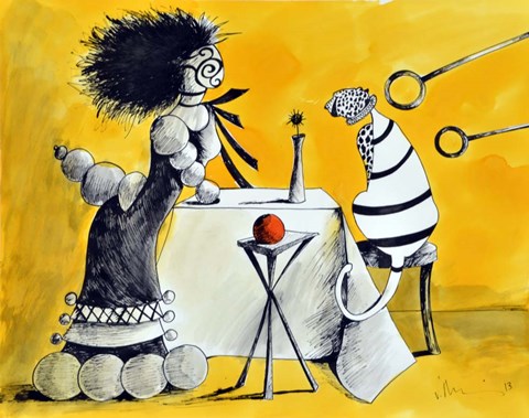 Framed Veronica On The Porch Yellow Print