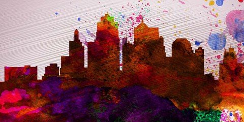 Framed Kansas City Skyline Print