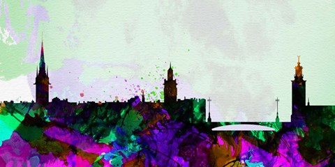 Framed Stockholm City Skyline Print
