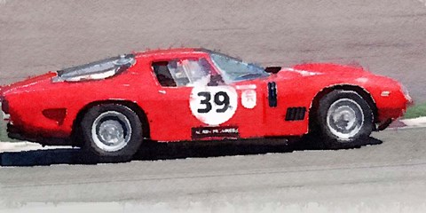 Framed Ferrari 250 GTB SWB Bizzarrini Print