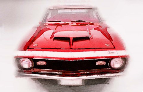 Framed 1968 Chevy Camaro Front End Print