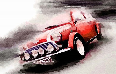 Framed 1963 Austin Mini Cooper Print