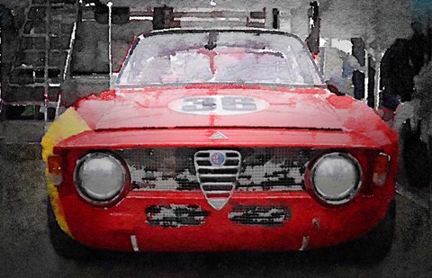 Framed 1967 Alfa Romeo GTV Print