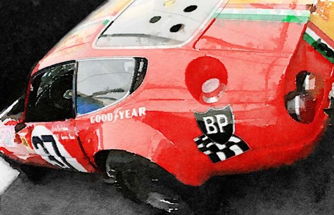 Framed Ferrari Reear Detail Print