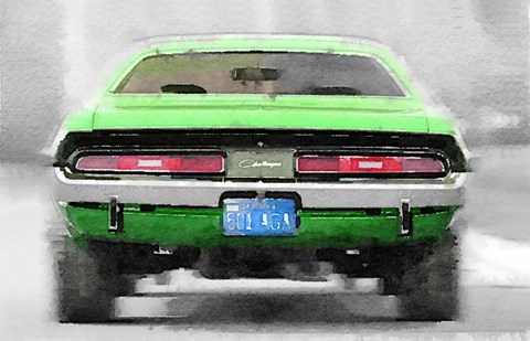 Framed Dodge Challenger Rear Print