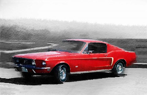 Framed 1968 Ford Mustang Print
