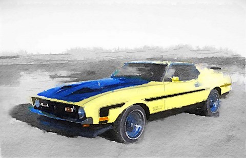 Framed 1971 Ford Mustang Boss Print