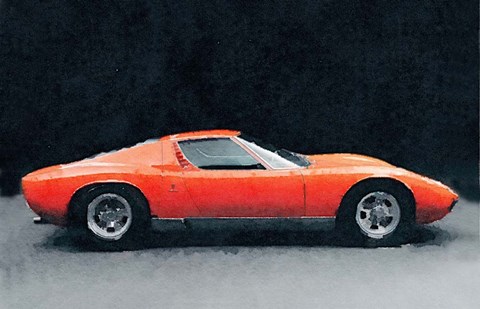 Framed 1971 Lamborghini Miura P400 S Print