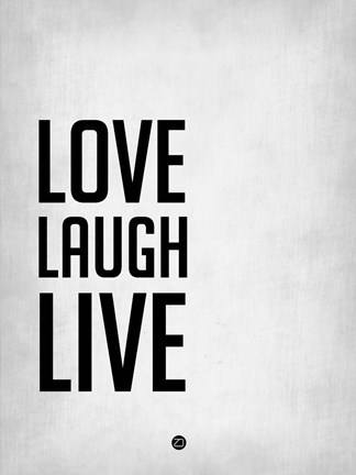 Framed Love Laugh Live Grey Print