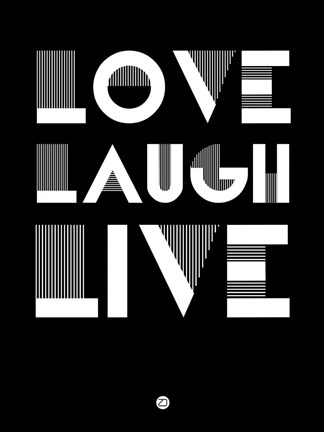Framed Love Laugh Live 2 Print
