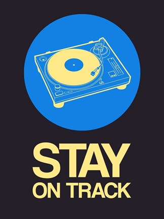 Framed Stay On Track Record Player 2 Print