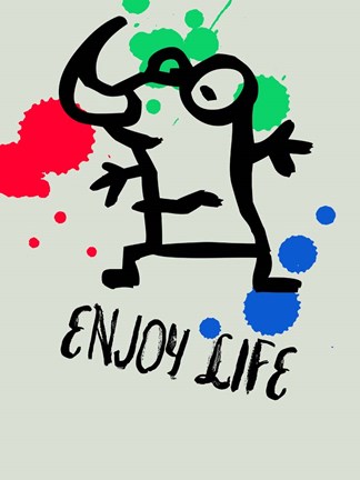 Framed Enjoy Life 1 Print