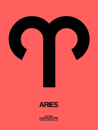 Framed Aries Zodiac Sign Black Print