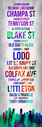 Framed Streets of Denver 1 Print