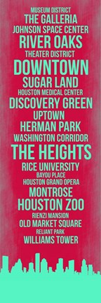 Framed Streets of Houston 1 Print