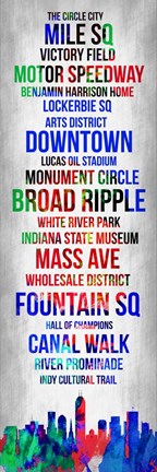 Framed Streets of Indianapolis 1 Print