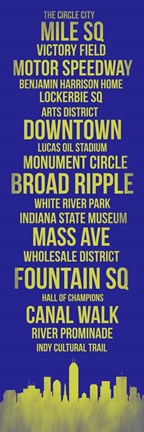 Framed Streets of Indianapolis 3 Print