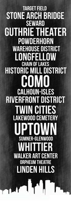 Framed Streets of Minneapolis 2 Print