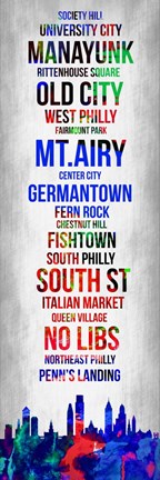 Framed Streets of Philadelphia 1 Print