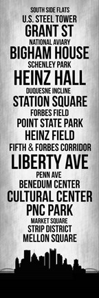 Framed Streets of Pittsburgh 2 Print