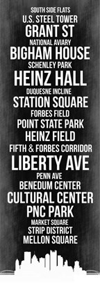 Framed Streets of Pittsburgh 3 Print