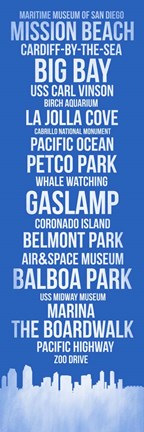 Framed Streets of San Diego 3 Print