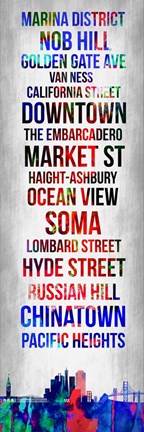 Framed Streets of San Francisco 1 Print