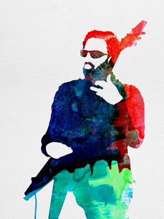 Framed Lenny Watercolor Print