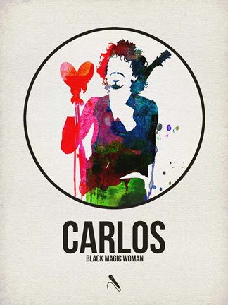 Framed Carlos Watercolor Print