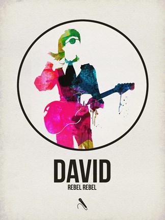 Framed David Watercolor Print