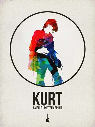 Framed Kurt Watercolor Print