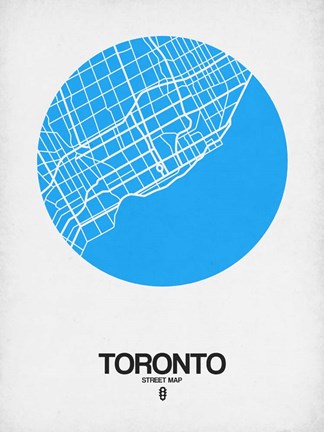 Framed Toronto Street Map Blue Print